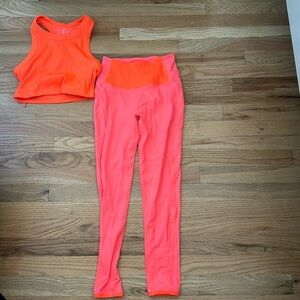 FP Movement Game Time Neon Coral/ Hot Pink Matching Set